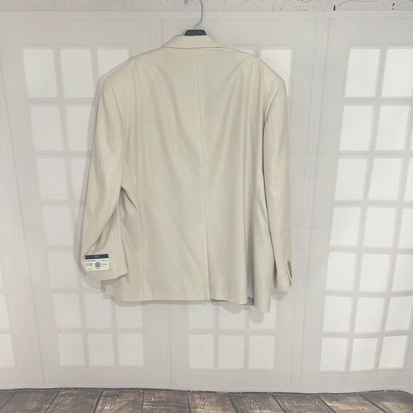 Chaps NWT Off White Two-Button Long Sleeve Single Breasted Blazer Jacket Size 46 - Picture 4 of 8